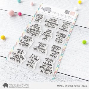 Mama Elephant Clear Stamps - Mixed Wishes Greetings