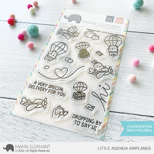 Mama Elephant - Little Agenda Airplanes Clear Stamps