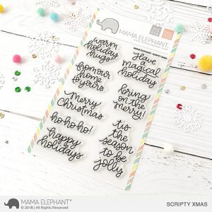 Mama Elephant Clear Stamps - Scripty Xmas