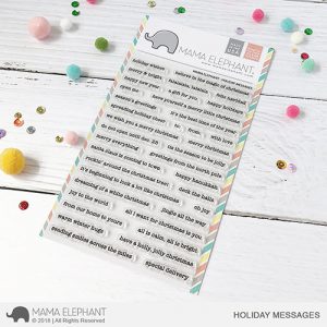 Mama Elephant Clear Stamps - Holiday Messages