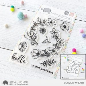 Mama Elephant - Cosmos Wreath - Stamp & Die Bundle
