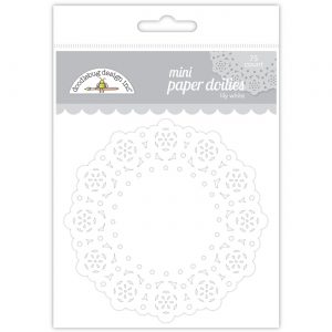 Doodlebug Design - Mini Paper Doilies - Lily White