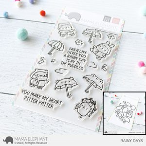 Mama Elephant - Rainy Days Stamp & Die Bundle