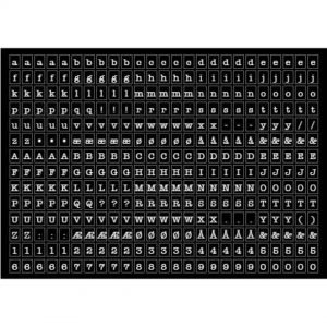Hege Foyn Design - Klistremerker - Bokstaver alfabet, sort