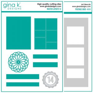Gina K. Designs - Master Layouts 14 & Postage Grid Stencil