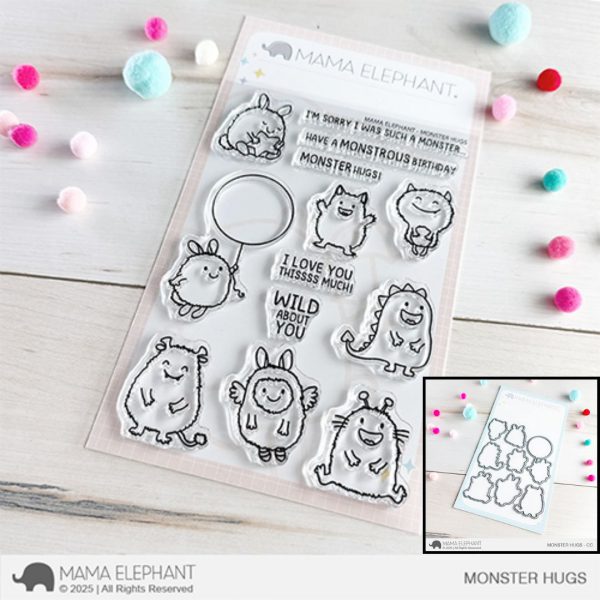 Mama Elephant - Monster Hugs Stamp & Die Bundle
