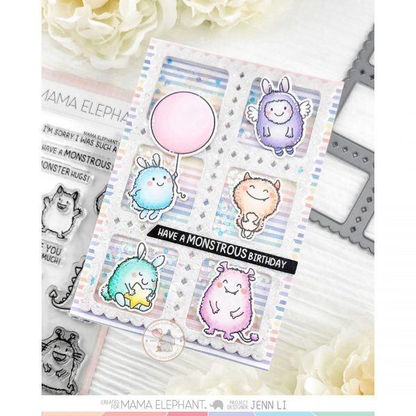 Mama Elephant - Monster Hugs Stamp & Die Bundle - Bilde 4