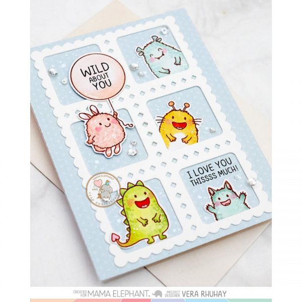 Mama Elephant - Monster Hugs Stamp & Die Bundle - Bilde 3
