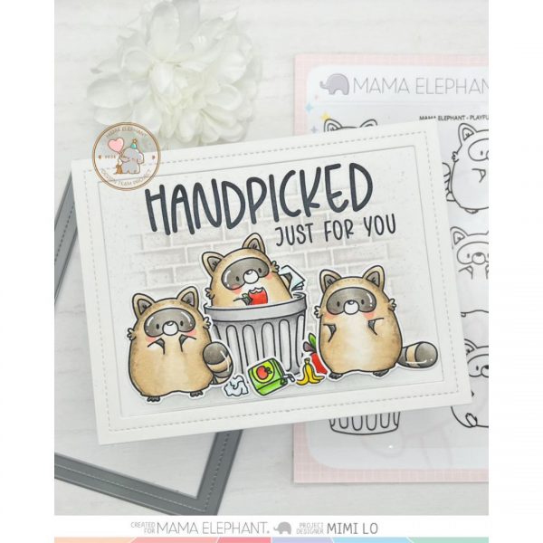 Mama Elephant - Playful Raccoons Stamp & Die Bundle - Bilde 3