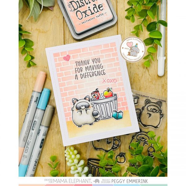 Mama Elephant - Playful Raccoons Stamp & Die Bundle - Bilde 2