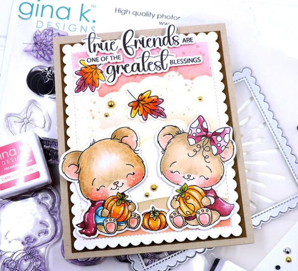 Gina K. Designs - Autumn Bears Clear Stamps - Bilde 7