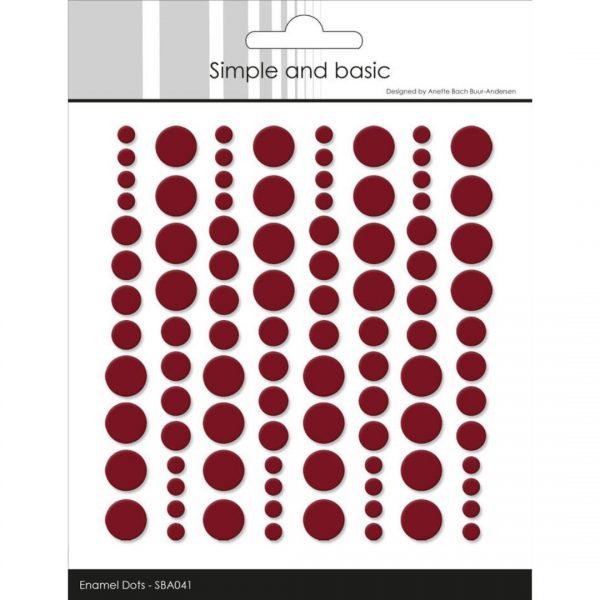 Simple and basic - Enamel Dots 041 - Burgundy