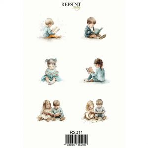 Reprint - Klistremerker - The Bookshop Collection - Children Reading
