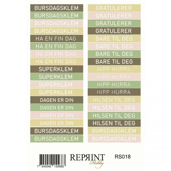 Reprint - Klistremerker - Summer Collection - Norsk tekst