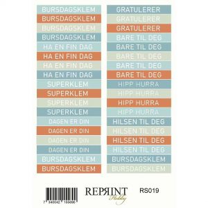 Reprint - Klistremerker - The Beach Collection - Norsk tekst