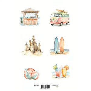 Reprint - Klippark A4 - The Beach