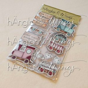 hÄnglar & Wings - A6 Clear Stamps - Lok & vagnar