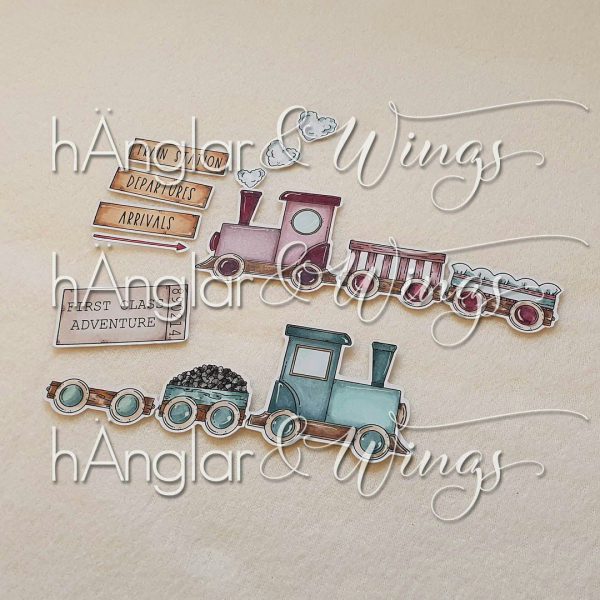 hÄnglar & Wings - A6 Clear Stamps - Lok & vagnar - Bilde 2