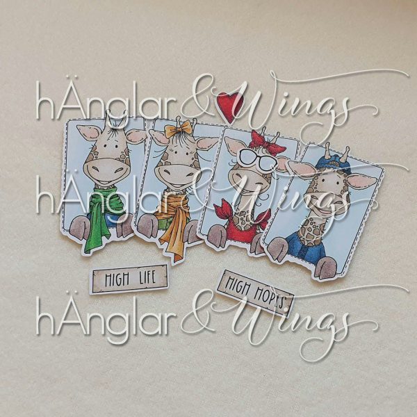 hÄnglar & Wings - A6 Clear Stamps - Rutgiraffer - Bilde 2