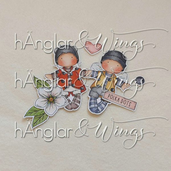 hÄnglar & Wings - A6 Clear Stamps - Pigg & Piga - Bilde 2
