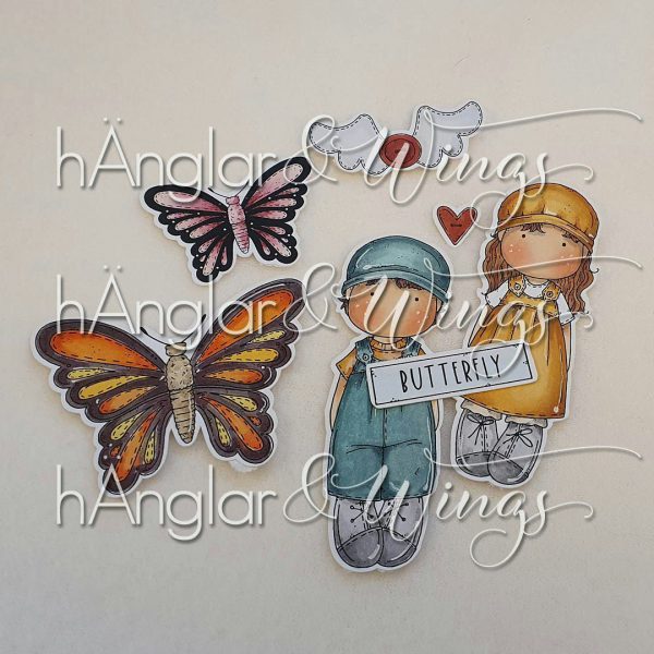 hÄnglar & Wings - A6 Clear Stamps - Lånta Vingar - Bilde 3