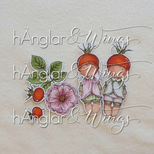 hÄnglar & Wings - A6 Clear Stamps - Nypon - Bilde 2