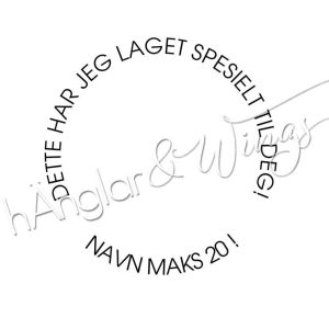 hÄnglar & Wings - Personlig stempel 327