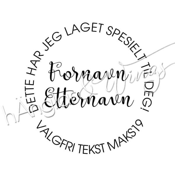 hÄnglar & Wings - Personlig stempel 330