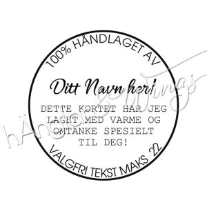 hÄnglar & Wings - Personlig stempel 329
