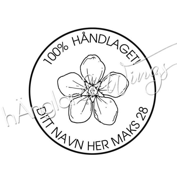 hÄnglar & Wings - Personlig stempel 328