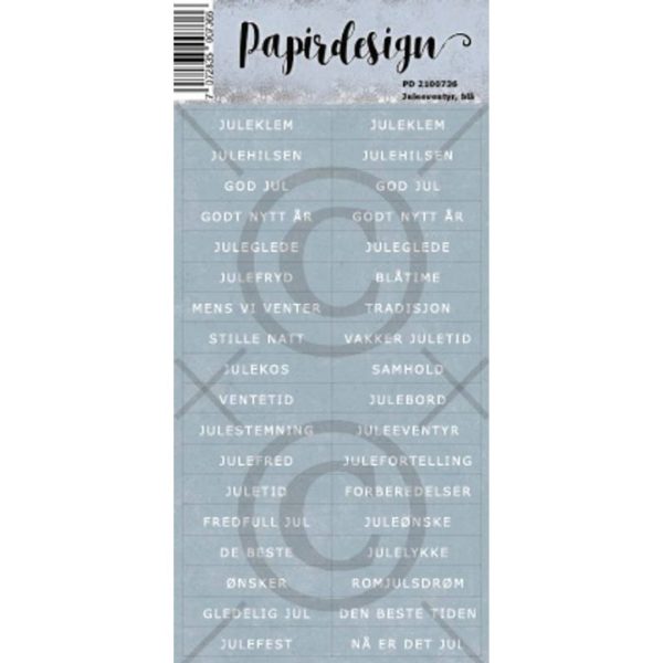 Papirdesign - Klistremerker - Juleeventyr, blå