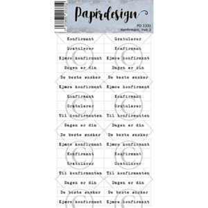 Papirdesign - Klistremerker - Konfirmant 2, hvit