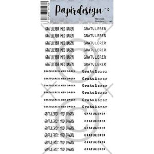 Papirdesign - Klistremerker - Gratulerer 11, hvit