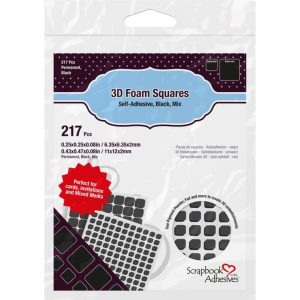 Scrapbook Adhesives - 3D Foam Squares Black Mix