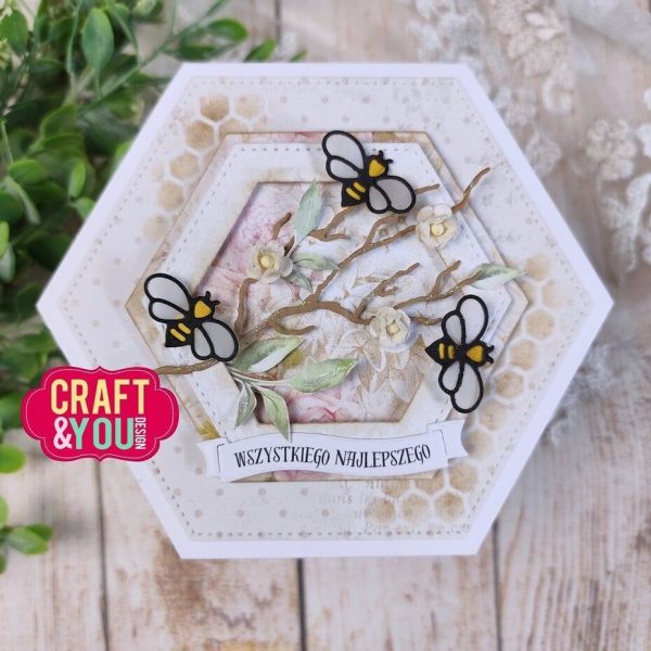 Craft & You - Hexagon Base Dies Set - Bilde 3