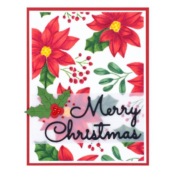 Spellbinders - Scenic Poinsettias 3D Embossing Folder - Bilde 4