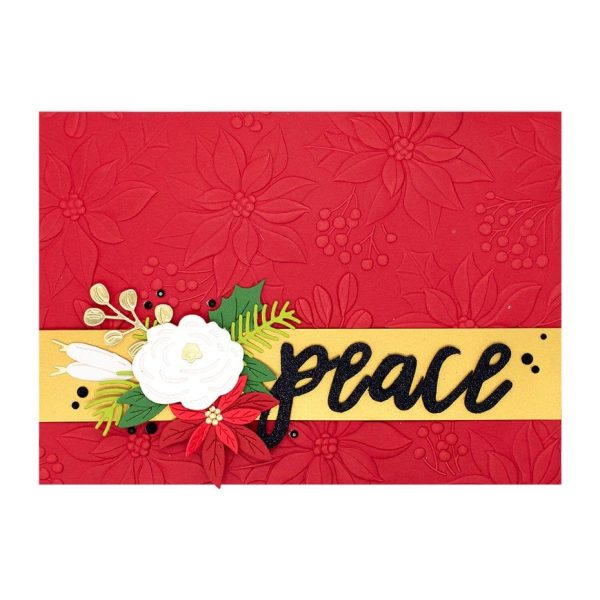 Spellbinders - Scenic Poinsettias 3D Embossing Folder - Bilde 3