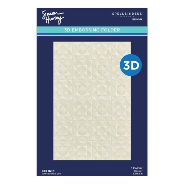 Spellbinders - Geo Quilt 3D Embossing Folder - Bilde 2