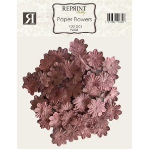 Reprint - Mini papirblomster - Rød