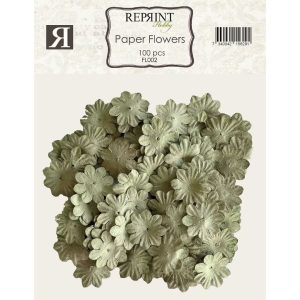 Reprint - Mini papirblomster - Grønn