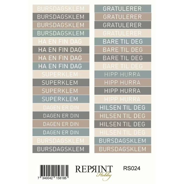 Reprint - Klistremerker - Cozy Season - Norsk