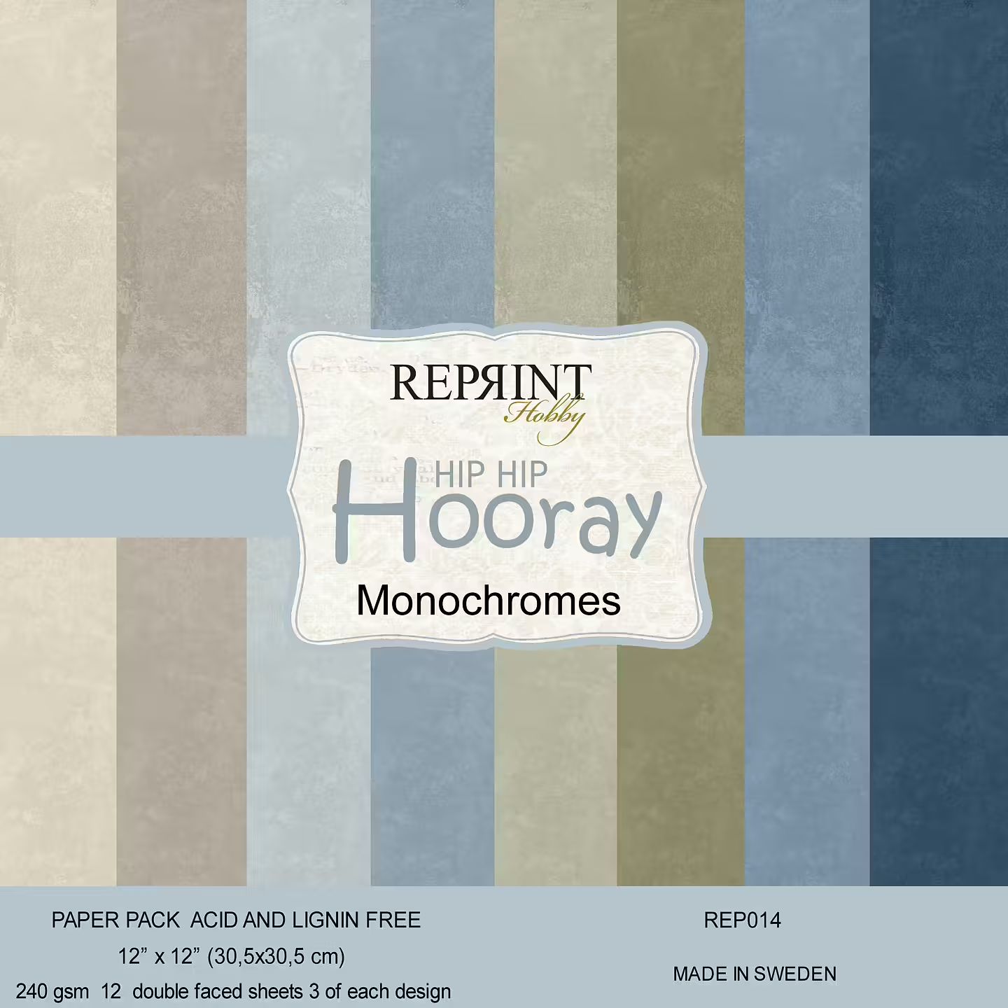 Reprint - Monochromes 12x12 - Hip hip Hooray