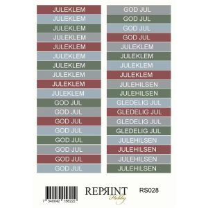 Reprint - Klistremerker - Deck the Halls - Norsk