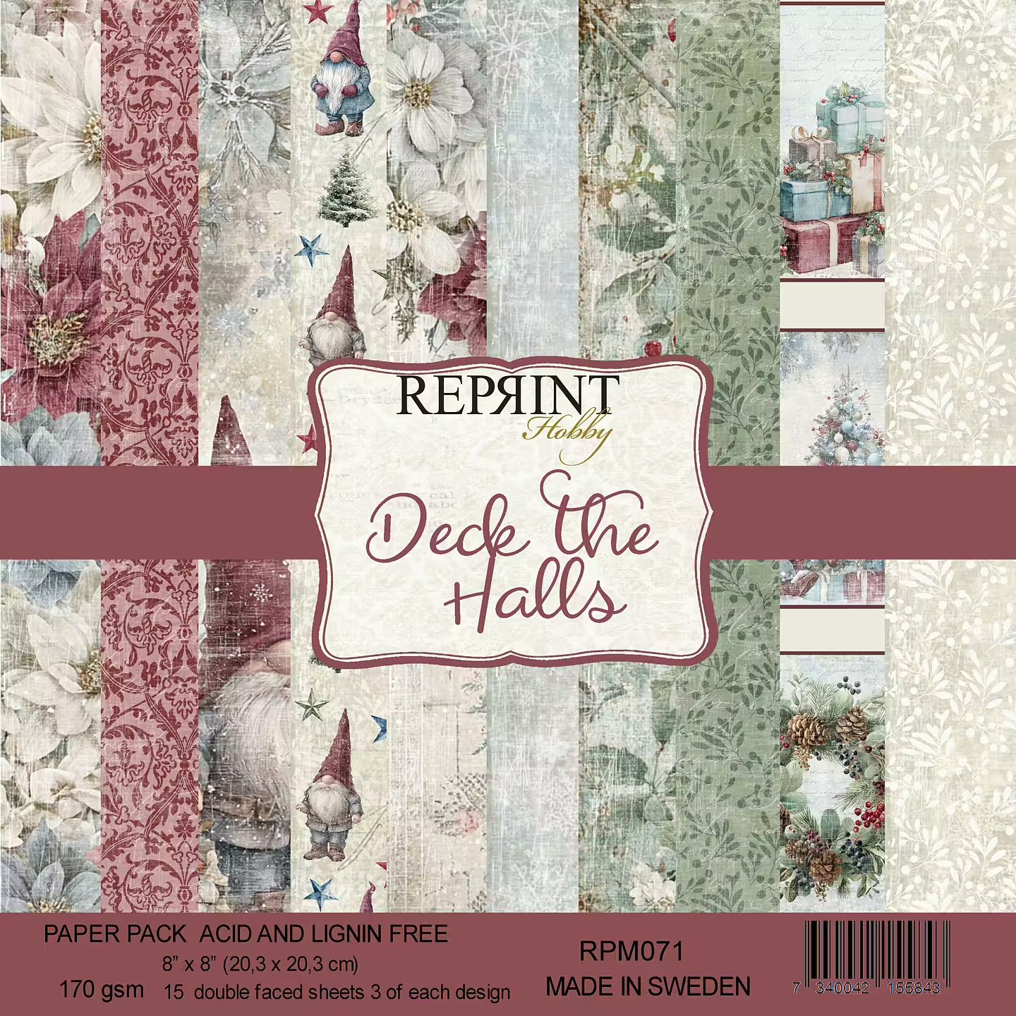 Reprint - 8x8 Paper Pack - Deck the Halls