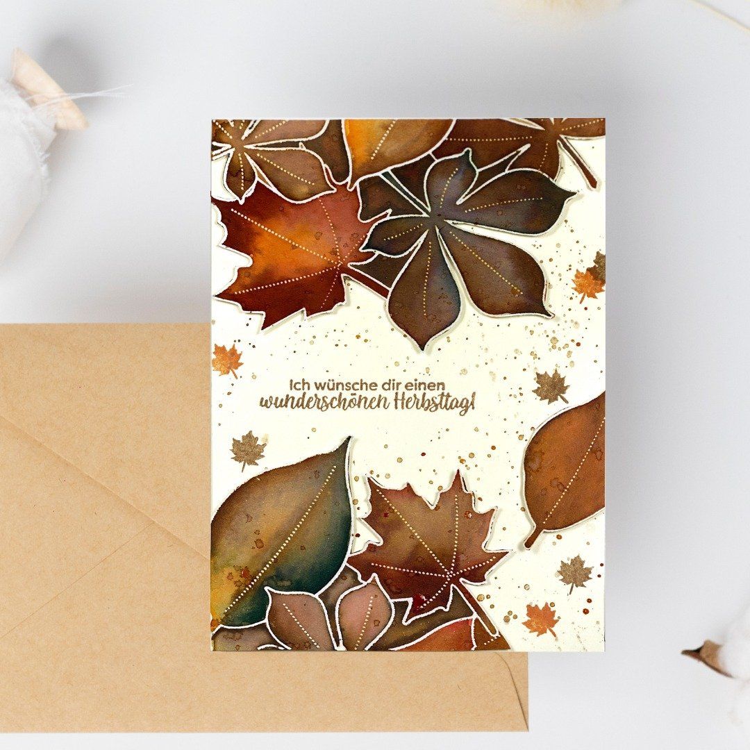 Create A Smile - Stempel A5 - Herbstlaub XL - Bilde 2