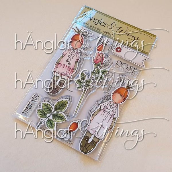 hÄnglar & Wings - A6 Clear Stamps - Långa Rosknoppar