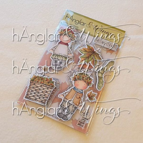 hÄnglar & Wings - A6 Clear Stamps - Lönn (Höstkit)