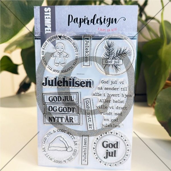 Papirdesign - Stempel - God jul og godt nytt år