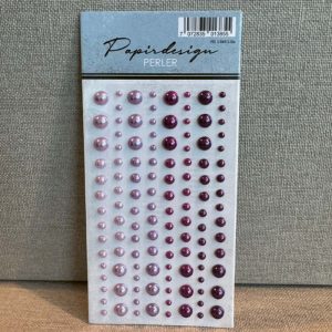 Papirdesign - Halvperler - Lilla