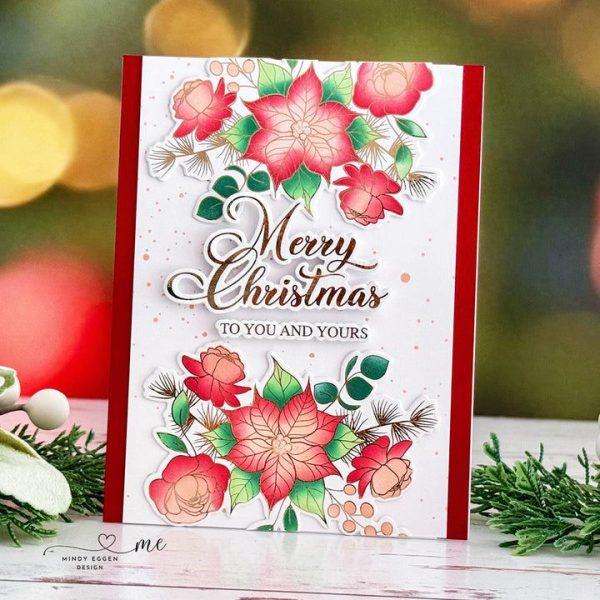 Gina K. Designs - Holiday Floral Stamp, Die & Stencil Bundle - Bilde 3